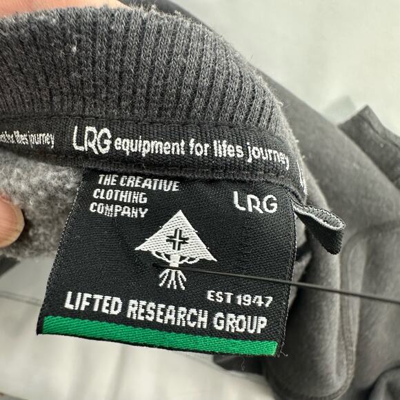 Lifted Research Group Youth XL 18-20 Distressed Graphic Crewneck Sweatshirt Gray - Picture 8 of 11